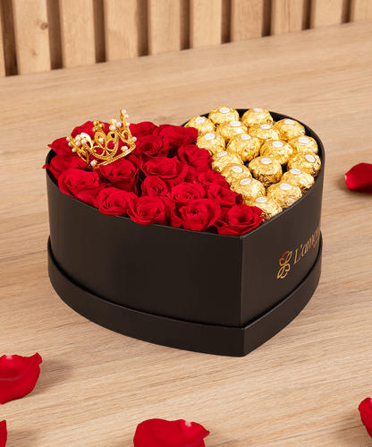 Box de Rosas y Chocolates: Dark Love